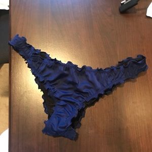 Victoria’s Secret Ruffle Bikini Bottoms Navy
